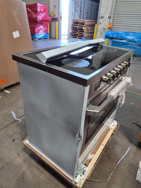 Photo 1 of ***FACTORY SEALED - OPENED FOR INPSECTION******TRUCK/TRAILER PICKUP ONLY***
Rangaire RRE361TS 36" Electric Range Oven with Timer - Stainless Steel, Infrared Stove Burners, True Convection, Easy Reach Racks