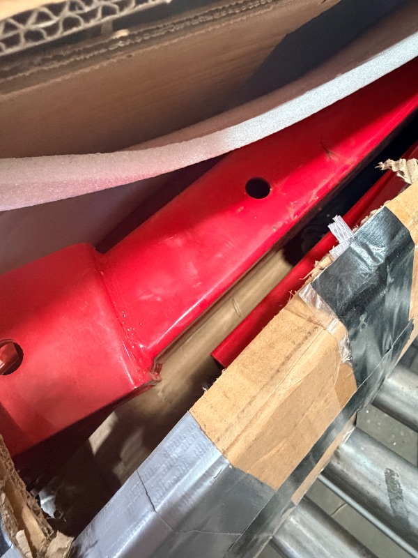Photo 1 of *** PARTS ONLY *** GarveeTech 2-Ton Folding Engine Hoist Cherry Picker 4400 Lb Capacity Hydraulic Shop Crane with Telescoping Boom 6 Caster Wheels for Automotive Repair Garage Use Includes Hitch and Storage Stand Red