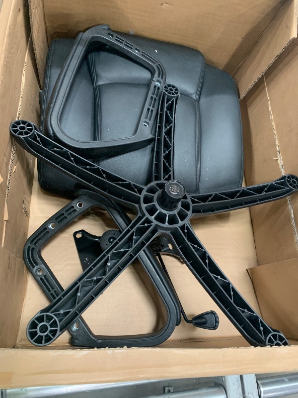 View 4 of ****PARTS ONLY *** Big and Tall Office Chair with Footrest - Breathable Mesh Executive Chair, Heavy Duty Computer Desk Chair for Home Office, Ergonomic Lumbar Support & Reclining Mesh Gaming Chair, Black