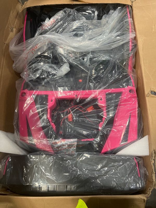 Photo 1 of ** missing battery *** ELEMARA 24V Ride on Toy for Big Kid,Ride on Car 2 Seater w/Sun Shade,Dump Bed & Shovel,4.5MPH,4WD Electric Car for Kids,Battery Car w/Remote,Kids Ride on Truck,3 Speeds,LED Lights,Bluetooth, Hot Pink