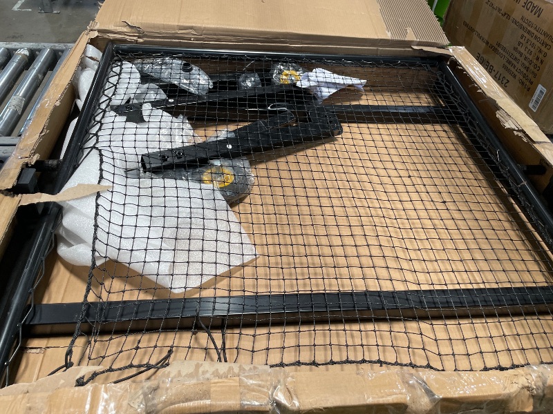 Photo 1 of (out of box, damaged) MR Height Adjustable Rebounder, Portable Sports Bounce Back Net, Adjustable Angle Pitch Back Return Net, Rebound Wall for Lacrosse, Baseball, Softball, Soccer, Football, Basketball, Volleyball, Tennis