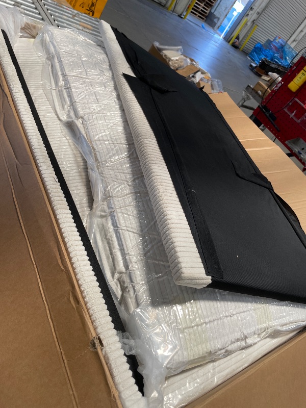 Photo 1 of *PARTIAL* Modern Living Room Corner Convertible Sofabed Corduroy Upholstered Reversible Sleeper Sectional Sofa with 7 Pillow and USB Ports, L-Shaped Pull Out Sleep Couch Bed W/Reversible Storage Chaise Daybed