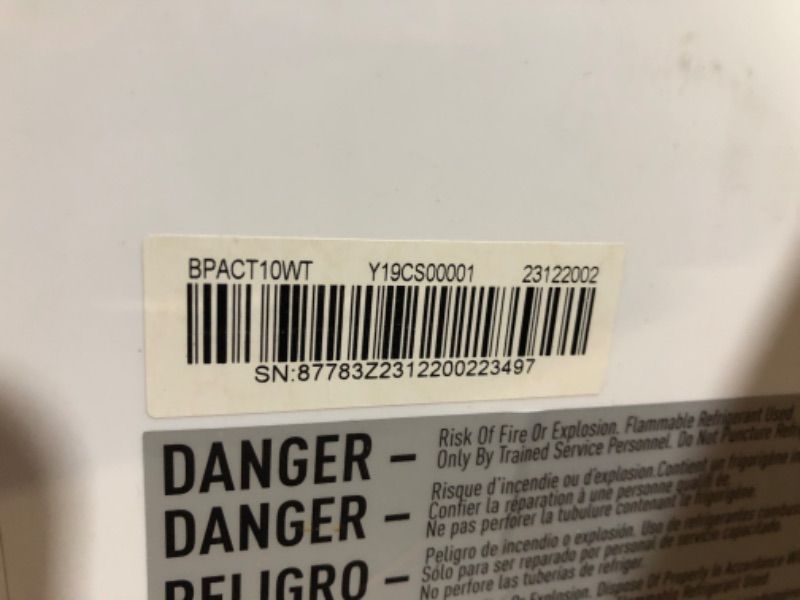Photo 1 of ***MISSING PARTS***
BLACK+DECKER Portable Air Conditioner, 12,000 BTU Cooling, 9,000 BTU Heating for Rooms up to 550 Sq. Ft., Follow Me Remote, Smart AC Unit, BPACT12HWT, White