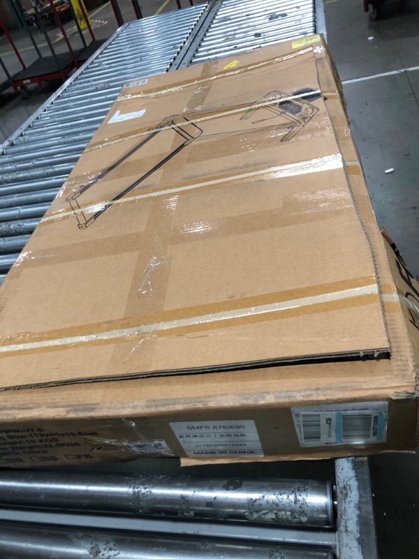 Photo 1 of **MISSING SECURITY LATCH, HAS ERROR CODE BECAUSE ITS MISSING*** Treadmill with Incline 3-in-1 Portable Treadmills for Home Small, Incline Walking Pad Treadmill with Handle Bar, Walking Pad Foldable with 3.0HP Quiet Brushless, LED Dispay, 300LBS Capacity B
