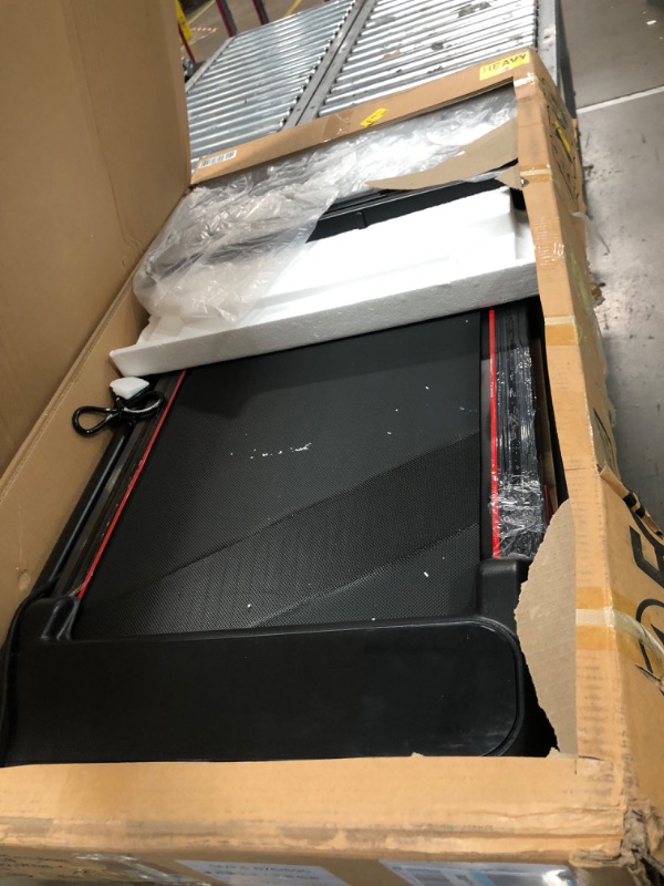 Photo 1 of **MISSING SECURITY LATCH, HAS ERROR CODE BECAUSE ITS MISSING*** Treadmill with Incline 3-in-1 Portable Treadmills for Home Small, Incline Walking Pad Treadmill with Handle Bar, Walking Pad Foldable with 3.0HP Quiet Brushless, LED Dispay, 300LBS Capacity B