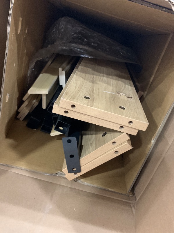 Photo 1 of ****PARTS ONLY ,MISSING PIECES **** GarveeHome Queen Size Platform Bed Frame, Minimalist Wood Bed Frame No Headboard Needed, Sturdy Low Profile Bed with Natural Wood Grain, Noise-Free & Easy Assembly
