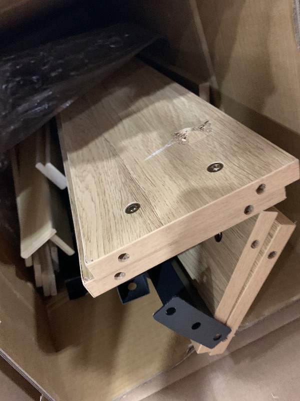 Photo 1 of ****PARTS ONLY ,MISSING PIECES **** GarveeHome Queen Size Platform Bed Frame, Minimalist Wood Bed Frame No Headboard Needed, Sturdy Low Profile Bed with Natural Wood Grain, Noise-Free & Easy Assembly