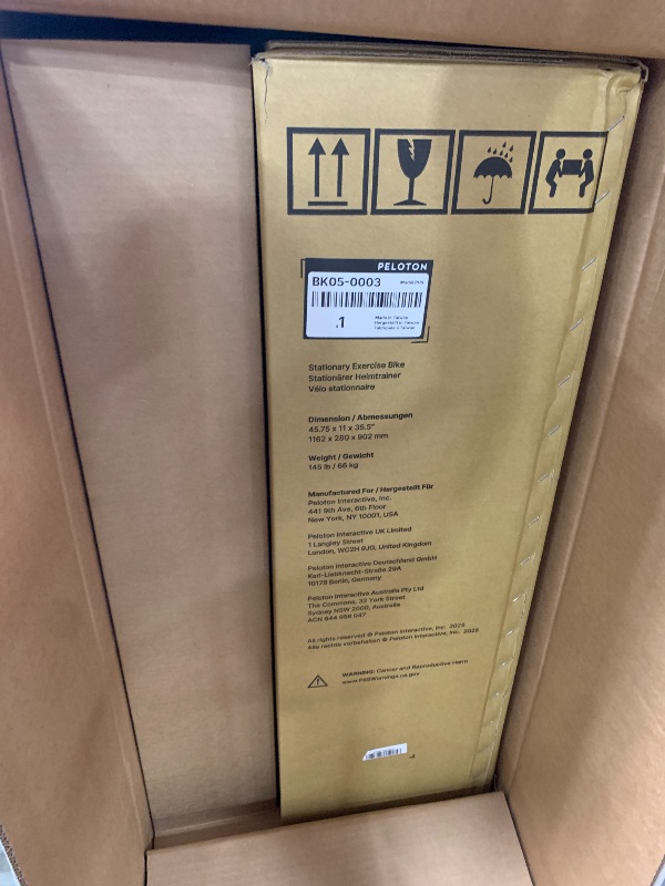 Photo 1 of *FACTORY SEALED*   Peloton Exercise Cross Training Bike, Indoor Stationary Spin Bike for Home Workouts, Space-Friendly Exercise Equipment for Cardio and strength Workout & Indoor Cycling