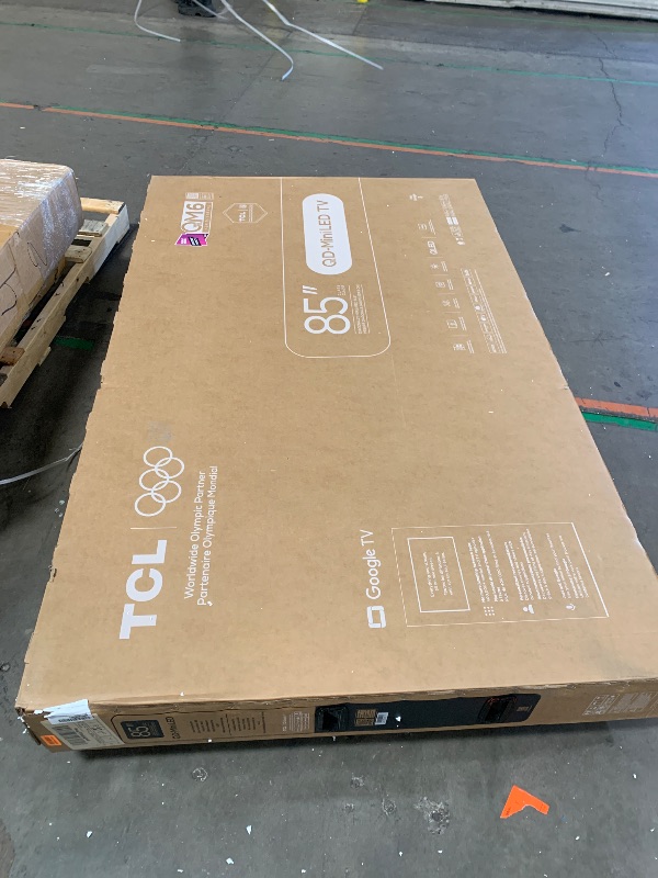 Photo 1 of (UNFUNCTONAL) TCL 85 Inch Class QM6K Series | Mini LED QLED 4K HDR | 85QM6K, 2025 Model | 120HZ-144HZ High Brightness Smart Google TV Dolby Atmos Onkyo Audio | Voice Remote Alexa Gaming Streaming Television