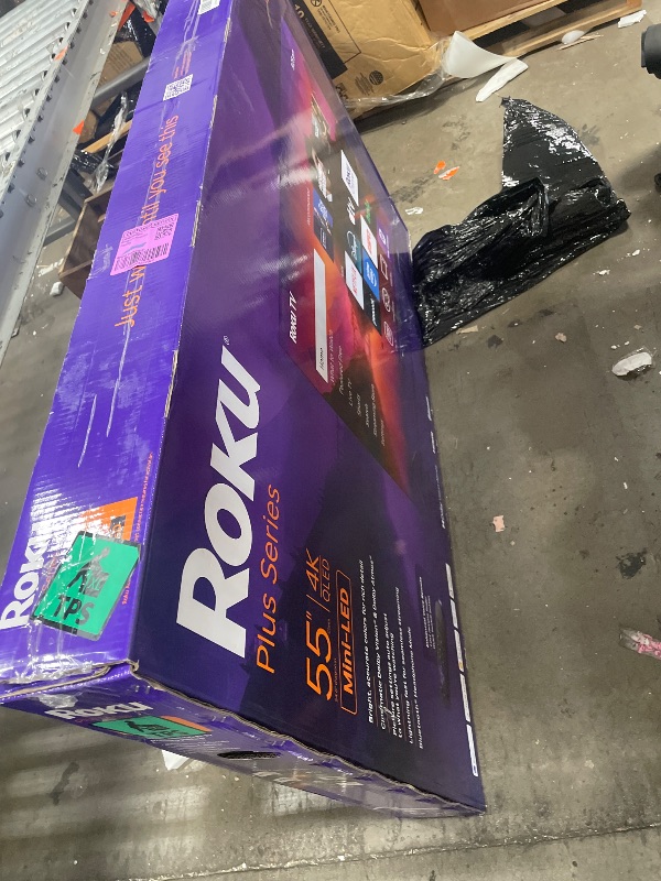 Photo 1 of ***DAMAGED** Roku 55R6C7 55 inch Class Plus Series 4K QLED Mini-LED Smart TV