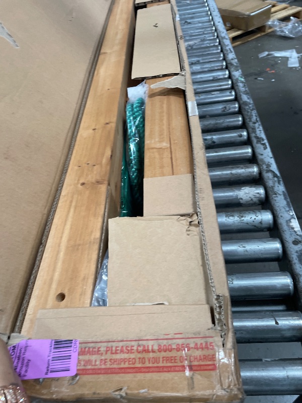 Photo 1 of ****************INCOMPLETE ITEM, THIS IS ONLY BOX #1 OUT OF 2 TOTAL****************
Backyard Discovery Durango Cedar Wood Swing Set Kit with Classic A-Frame, Two Belt Swings, Pinch-Free Ropes, Easy Assembly, Heavy-Duty, Lumber and Hardware Included, Outdo