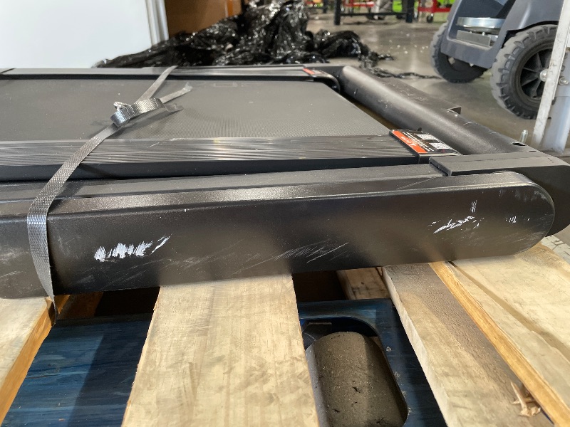 Photo 1 of **Missing power cord** Acezoe Foldable Treadmill with 10% Incline, 2.5HP Walking Pad with Handle Bar, 300 lb Capacity Treadmills, Under Desk Treadmill with App & Bluetooth Speaker, 0.6-10MPH, LED Display, P10Pro Black Gray