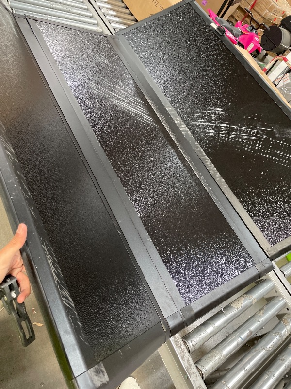 Photo 1 of **HAS SCRAPES AND SCRATCHES ALL OVER**LEDKINGDOMUS Hard Tri-fold FRP Tonneau Cover Fits for Toyota Tacoma 2024 2025 2026, 5ft Bed with Track Rail System(Excl. Trail)