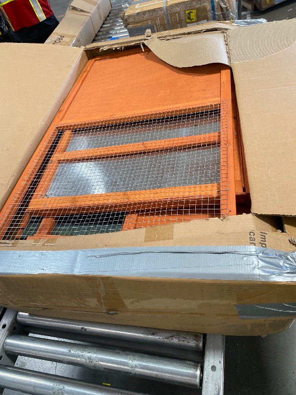 Photo 1 of ****************INCOMPLETE ITEM, THIS IS ONLY BOX #2 OUT OF 3 TOTAL**************
WHEGETED Large Chicken Coop Outdoor Durable Duck House Poultry Pet Hutch & 2 Wood Eggs Run Cage Nesting Box Waterproof Asphalt Roof Ramp Removable Tray Wire Fence for Backya