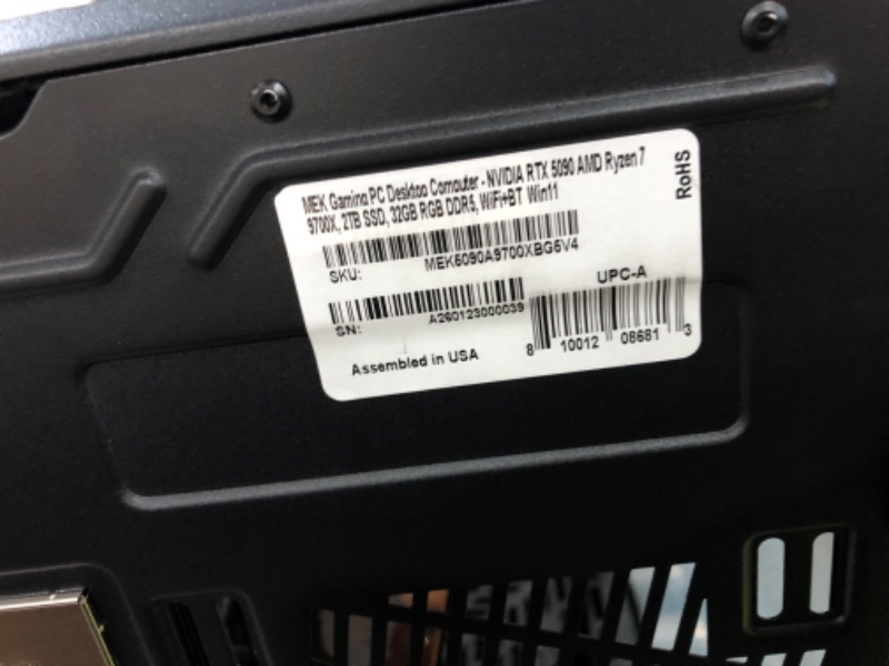 Photo 1 of **FOR PARTS ONLY**ZOTAC MEK Gaming PC Desktop, NVIDIA GeForce RTX 5090 32GB GDDR7, AMD Ryzen 7 9700X Up to 5.5GHz, 32GB DDR5, 2TB NVMe SSD, 1200W 80+ Gold PSU, WiFi 7, Windows 11 Pro