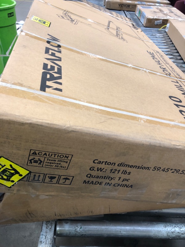 Photo 1 of **HAS AN ERROR CODE**TREAFLOW Treadmill with 0-25% Auto Incline, 3.5 HP Folding for Home Running, 10.0 MPH Max Speed, 300 lbs Weight Capacity, Bluetooth Speaker. (Black)