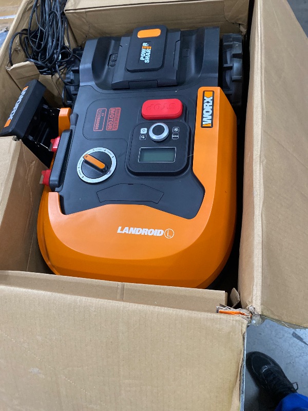 Photo 1 of ***SEE NOTES***
(untested) Worx Landroid L 20V 5.0Ah Robotic Lawn Mower 1/2 Acre / 21,780 Sq Ft. Power Share - WR155 (Battery & Charger Included)