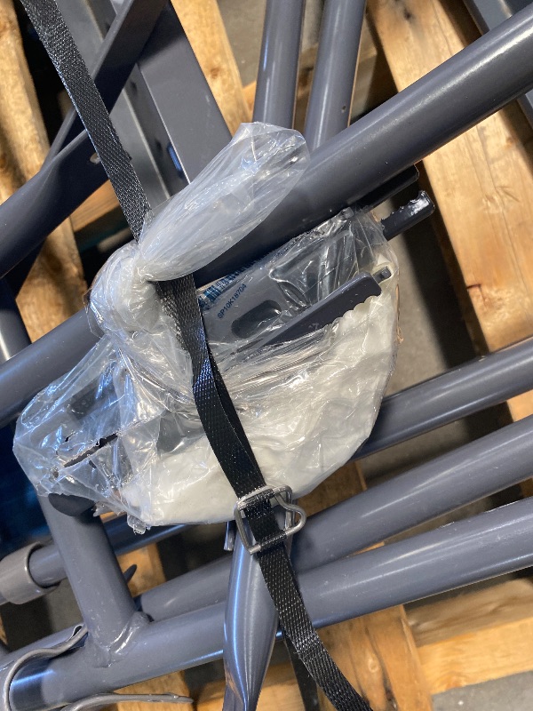 Photo 1 of *************FOR PARTS ONLY- MISSING PARTS***************
 Tri-Arc KDSR109246 9-Step Steel Rolling Industrial and Warehouse Ladder with Handrails and 24" Wide Perforated Tread