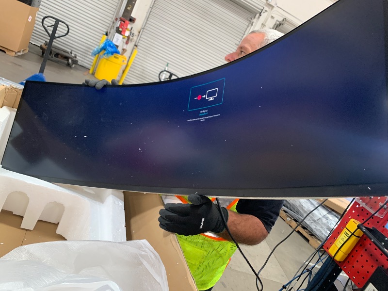 Photo 1 of ** screen doesnt work**
***parts only***
Samsung 49” Business Curved Ultrawide Dual QHD Computer Monitor, USB-C, DisplayPort, HDMI, 120Hz, VESA DisplayHDR 400, Built-in Speakers, Height Adjustable Stand, Eye Care, LS49C954UANXZA, 2024