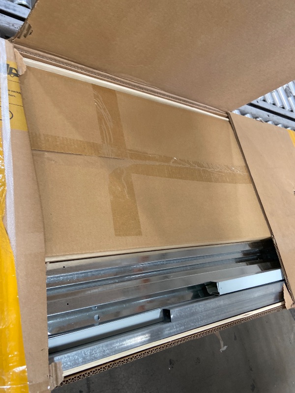 Photo 1 of ** Only box # 2 is included missing box # 1 *** DWVO 10' x 10' Outdoor Storage Shed, Waterproof Metal Garden Shed with Windows, Lockable Doors, and Sloped Roof for Patio, Backyard, Lawn, Tool Storage, Bike Shed, Pet Shelter (Gray + White)