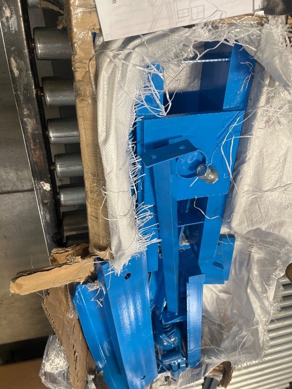 Photo 1 of ***PARTS ONLY*** ***NONFUNCTIONAL*** GarveeTech 20-Ton Heavy Duty Hydraulic H-Frame Shop Press with Adjustable Height Table, Metal Stamping Plates, for Auto Repair, Metalworking, Manufacturing, Blue