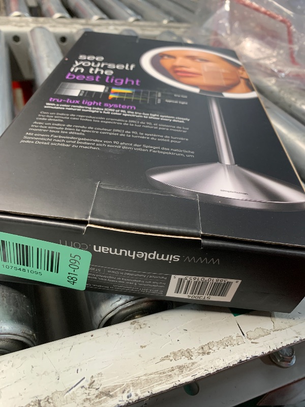 Photo 1 of ***FACTORY SEALED***simplehuman 5" Round Rechargeable Mini Travel Sensor Makeup Mirror (2014 Model, Discontinued), 10x Magnification, Brushed Stainless Steel
