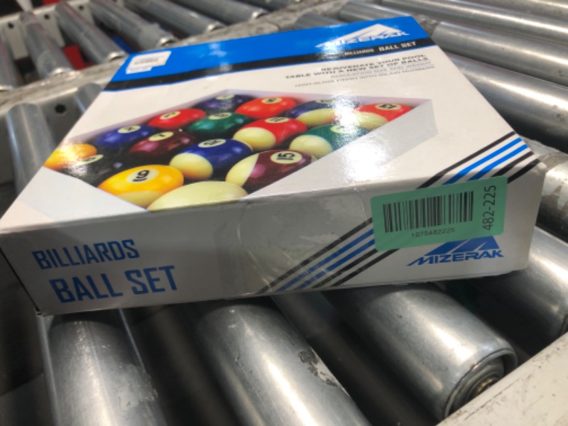 Photo 1 of **MISSING 8 BALL** Mizerak Regulation Pool Ball Set – 2.25? Billiard Balls – High-Gloss Finish, Inlaid Numbers, Chip & Crack Resistant Cue Ball Set