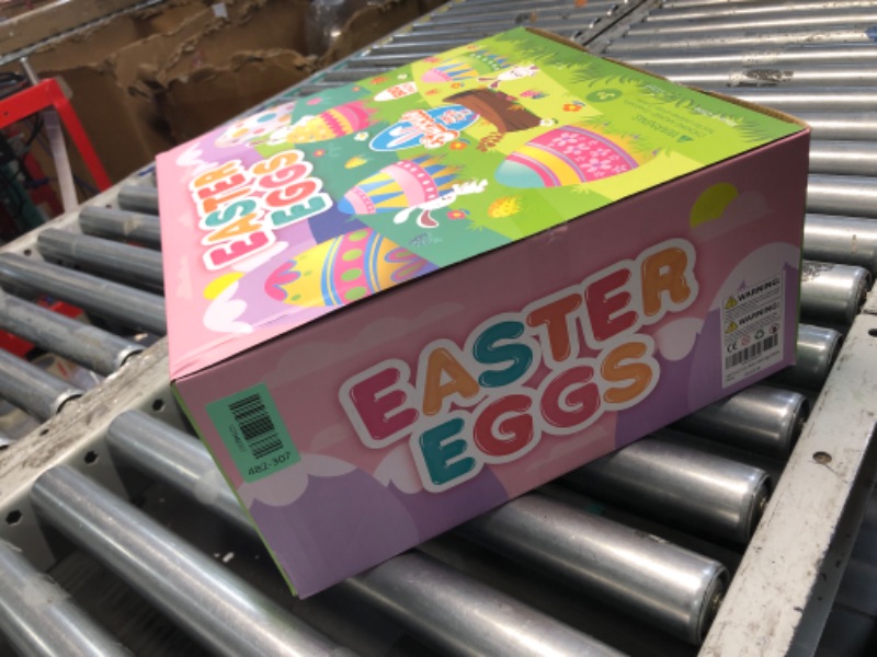 View 2 of [12 Surprise Golden Eggs] 500 Pack 2.3 Inch Plastic Easter Eggs, Empty Easter Eggs Fillable, Bright Colors Plastic Eggs Bulks for Easter Hunt, Easter Party Favor, Basket Stuffers Fillers