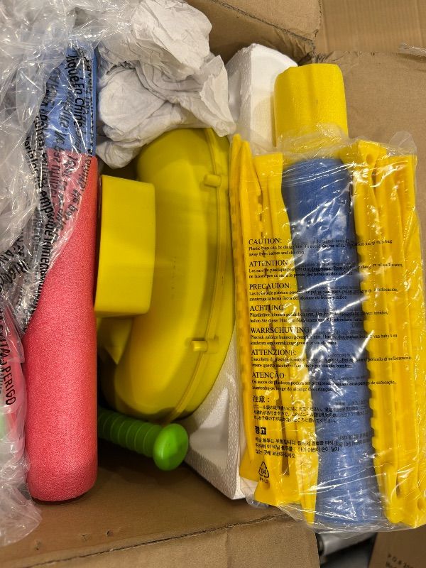 Photo 1 of ***PARTIAL SET - PRICE ADJUSTED*** **BLOWER ONLY** FINCOME Water Bounce House with Double Slide for Kids 3-10, Large Inflatable Water Bouncy Castle with Long Water Slide Jumping Climbing Pool Air Blower, Bouncy House for Party Birthday Holiday Summer