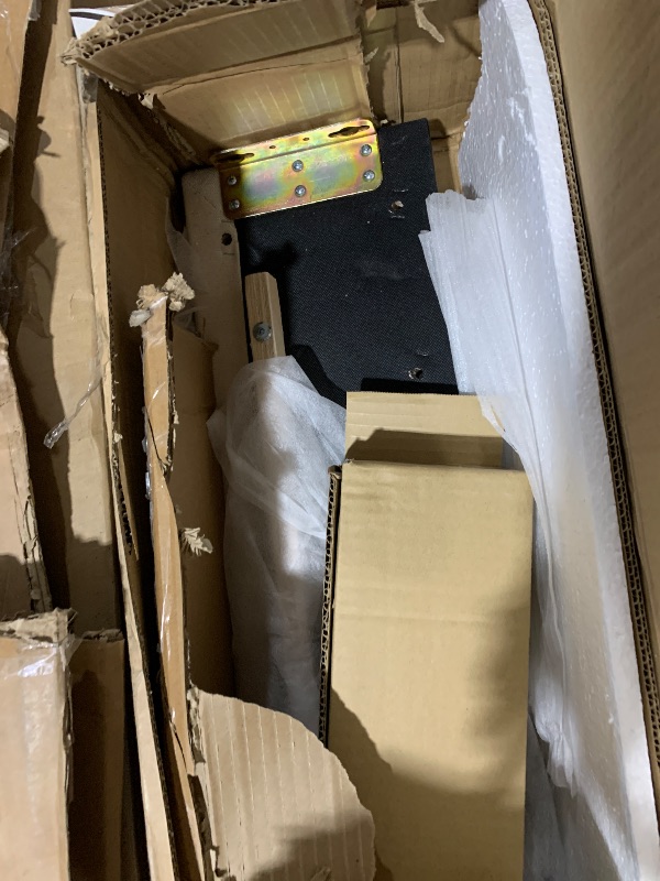 Photo 1 of *******STOCK PHOTO FOR REFERENCE*******Christopher Knight Home Lavia Fabric Upholstered King Size Bed Frame with Headboard, Modern King Bed Frame and Headboard, Wooden Slats Support, Easy Assembly, No Box Spring Needed, Beige+Natural