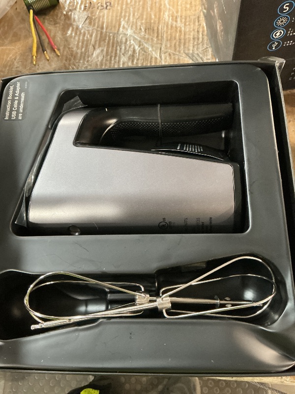 Photo 1 of ***ITEM HEAVILY USED AND DAMAGED FOR PARTS ***
Cuisinart Electric Hand Blender & Mixer, EvolutionX Cordless Hand Mixer, 5 Speeds, Gray/Black, RHM-100