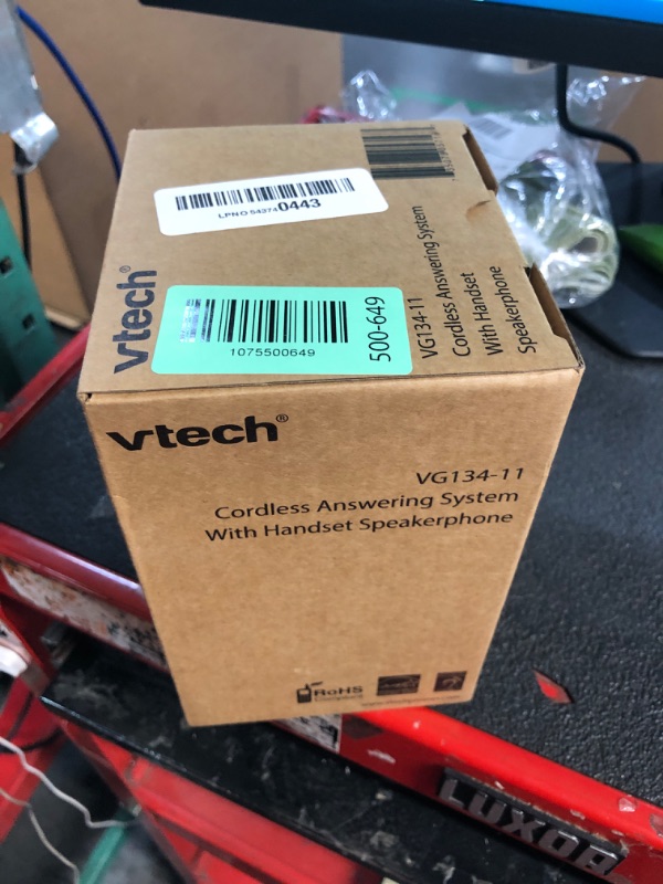 Photo 1 of [New] VTech VG134-11 DECT 6.0 Cordless Home Phone with Bluetooth Connection, Digital Answering Machine, Backlit Display,Full Duplex Speakerphone, Caller ID/Call Waiting,1000 ft Range (Black)