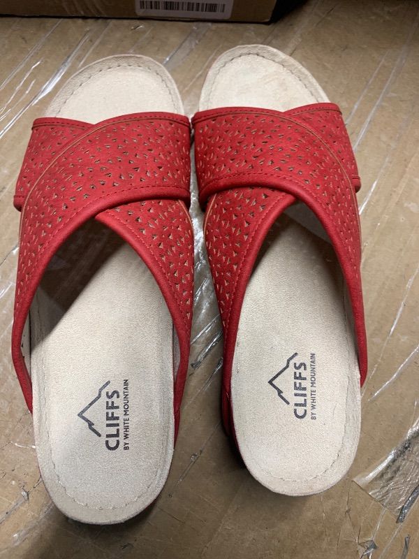 Photo 1 of ***STOCK PHOTO FOR REFERENCE ONLY***
WHITE MOUNTAIN Women's Valencia Strappy Clog Sandal, Red/Burnished/Smooth, 8.5 W