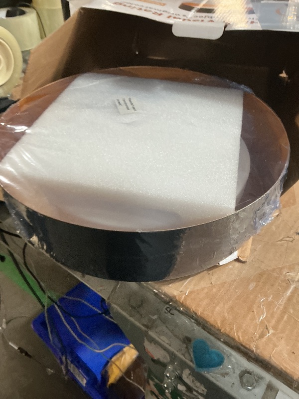 Photo 1 of ***MISSING ONE CEILING LIGHT***Bargeni Flush Mount Ceiling Lights,12.5 inch Ceiling Light Fixture,3000K/18W, Matte Black with Champagne Gold Inside Finish,Flush Mount Light Fixture for Balcony,Outdoor,Kitchen,ETL Listed-2 Pack