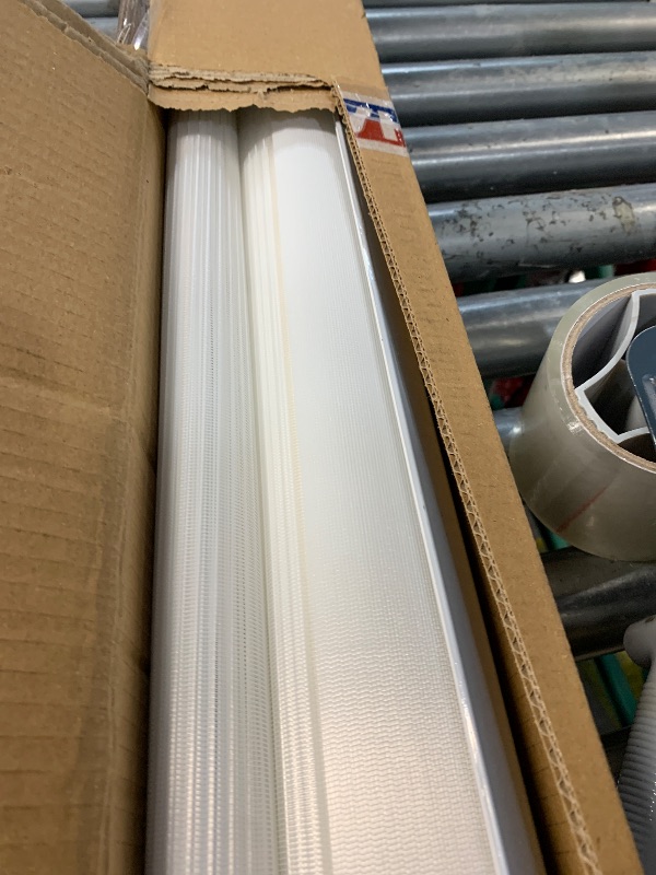 Photo 1 of ***Missing Hardware*** ShadesU Cordless Zebra Blinds – Light Filtering Dual-Layer Window Shades for Privacy (White Color) (Maximum Height 72") (Width 69")