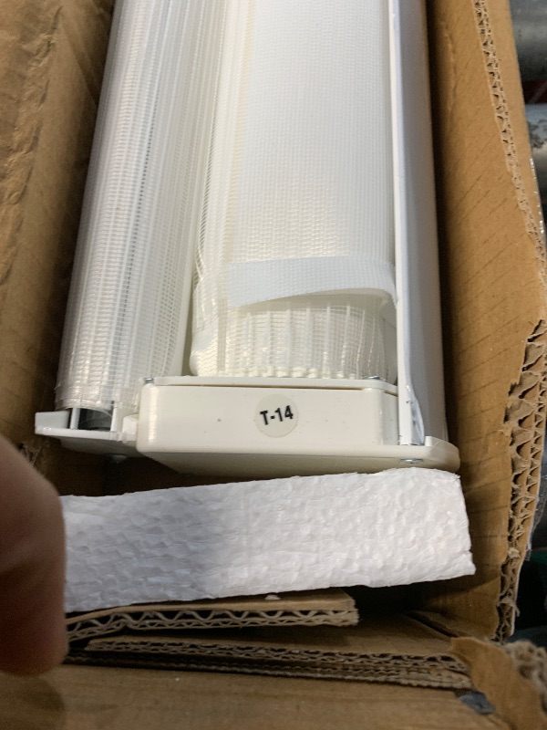 Photo 1 of ***Missing Hardware*** ShadesU Cordless Zebra Blinds – Light Filtering Dual-Layer Window Shades for Privacy (White Color) (Maximum Height 72") (Width 69")