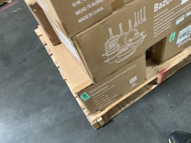 Photo 1 of ***FACTORY SEALED - OPENED FOR INSPECTION***24Pcs Pots and Pans Set Non Stick,Ceramic Cookware Set with Titanium-Reinforced Nonstick Coating,Long-Lasting,PFAS-Free,Induction Compatible,Full Kitchen Set with 3 Stock Pots for Family Cooking