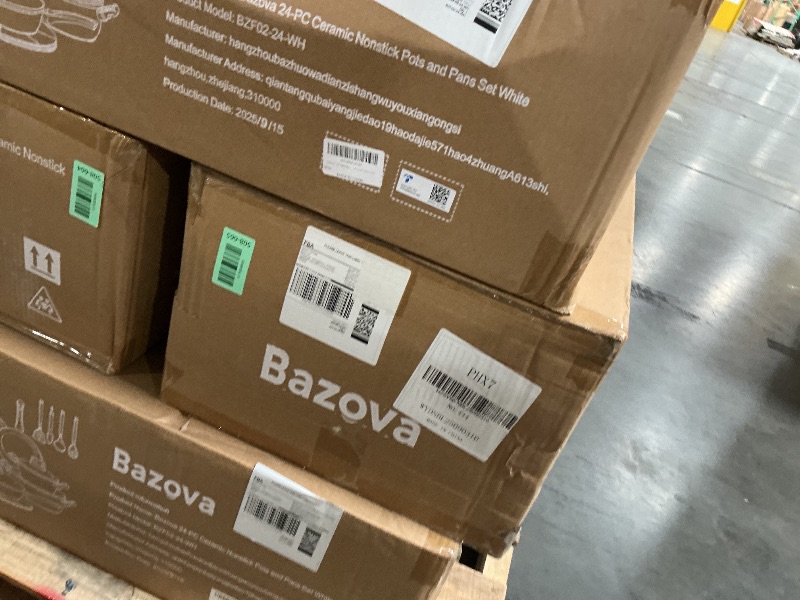 Photo 1 of ***FACTORY SEALED - OPENED FOR INSPECTION***24Pcs Pots and Pans Set Non Stick,Ceramic Cookware Set with Titanium-Reinforced Nonstick Coating,Long-Lasting,PFAS-Free,Induction Compatible,Full Kitchen Set with 3 Stock Pots for Family Cooking