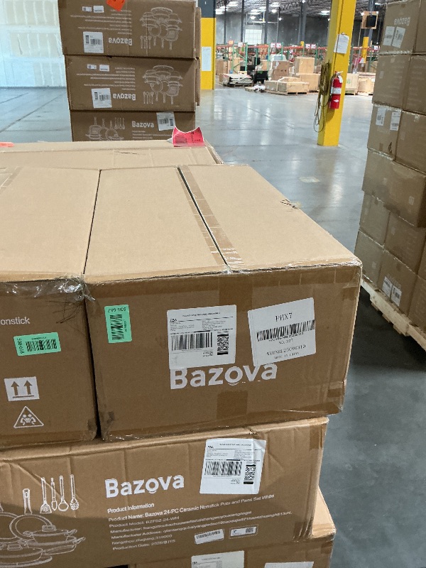 Photo 1 of ***FACTORY SEALED - OPENED FOR INSPECTION***24Pcs Pots and Pans Set Non Stick,Ceramic Cookware Set with Titanium-Reinforced Nonstick Coating,Long-Lasting,PFAS-Free,Induction Compatible,Full Kitchen Set with 3 Stock Pots for Family Cooking