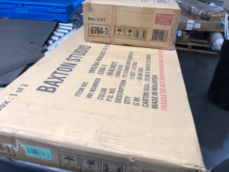 Photo 1 of ***MISSING PARTS***
ONLY 2 of 3 boxes. Missing specifically Box 2
Baxton Studio Haversham Mid-century Retro Modern TV Stand Entertainment Center and Display Unit