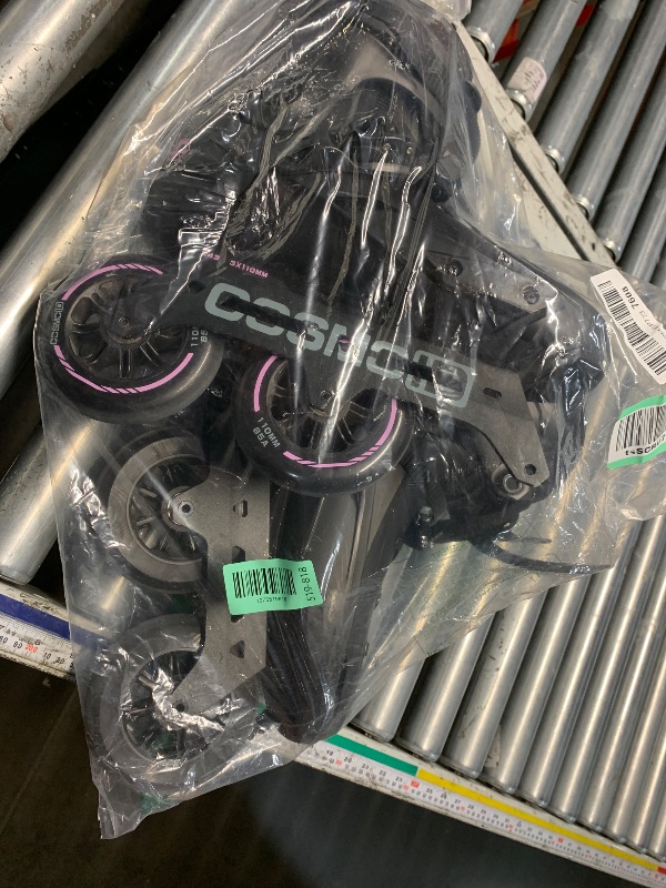 Photo 1 of ***MISSING PARTS*** Adult Inline Skate - COSMOID High Performance Roller Skates Blades for Women & Men, 3 Wheels 110mm Metal Frame,Indoor Outdoor and Fitness Black,Size 5-14.5