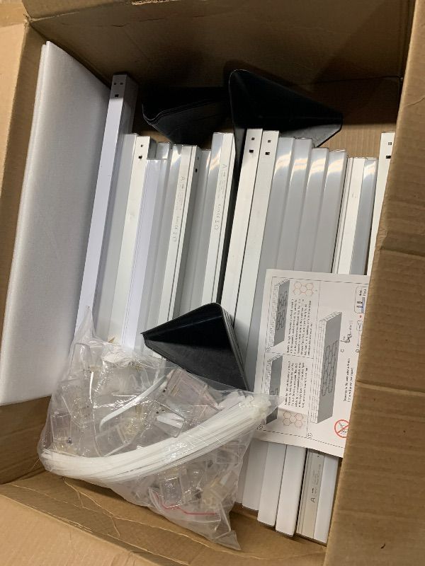 Photo 1 of ***************FOR PARTS ONLY- MISSING PARTS****************
MODERN 11Grids Hexagon Garage Light: 48Pack 384W 47000LM High Brightness Hexagon Garage Lights-Easy Install Honeycomb Ceiling Lights for Warehouse, Gym Basement, Exhibition Hall