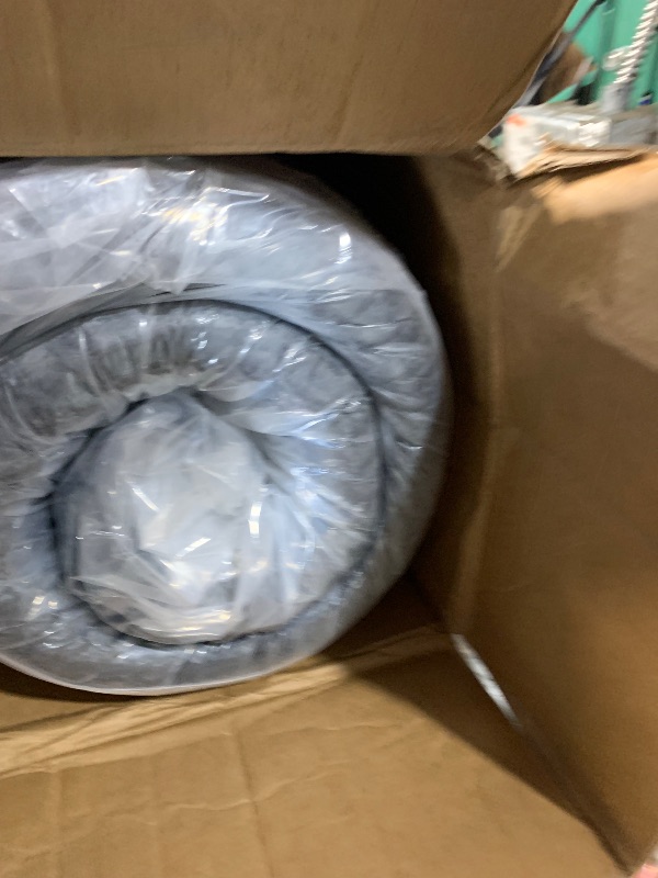 Photo 1 of 1 PIECE BONELESS COUCH SOFA BED FUZZY GREY (OUT OF BOX)