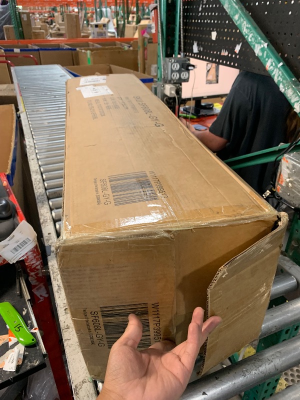 Photo 1 of 1 PIECE BONELESS COUCH SOFA BED FUZZY GREY (OUT OF BOX)
