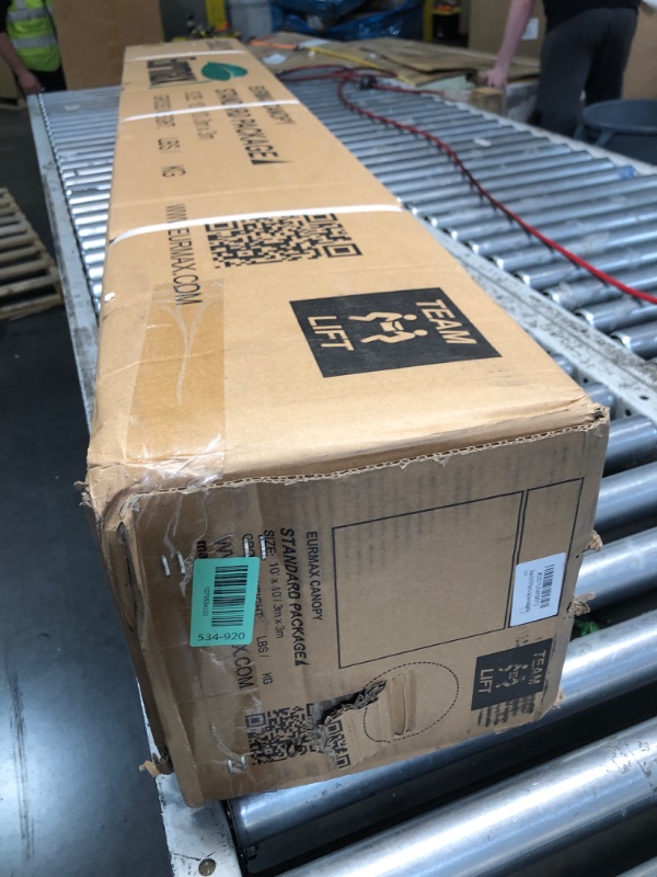 Photo 1 of ***FACTORY SEALED-OPENED FOR INSPECTION ONLY*** Eurmax USA 10x10 Pop Up Canopy Tent,Commercial Tent with Patented No-Tip Rolling Bag,4 Zippered Removable Walls,UV & Water Resistant Canopy Top,Heavy Duty Outdoor Gazebo,Instant Shelter(White)