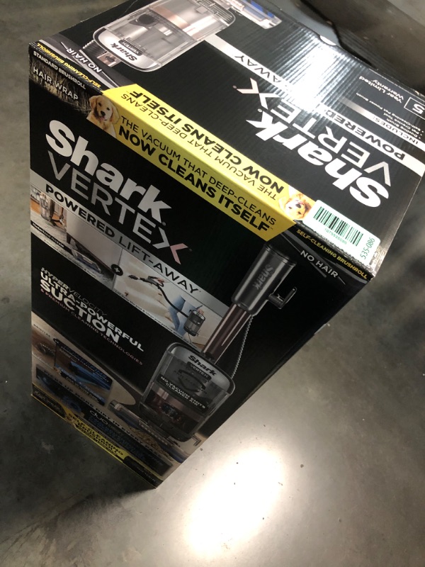 Photo 1 of ***FACTORY SEALED-OPENED FOR INSPECTION ONLY***  Shark AZ2002 Vertex Powered Lift-Away Upright Vacuum with DuoClean PowerFins, Self-Cleaning Brushroll, Large Dust Cup, Pet Crevice Tool, Dusting Brush & Power Brush, Silver/Rose Gold