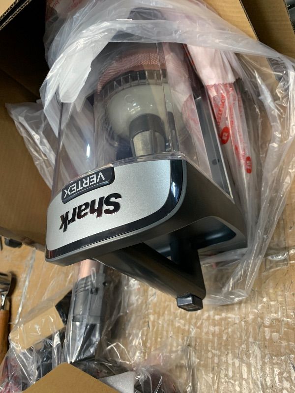 Photo 1 of ***FACTORY SEALED-**Shark AZ2002 Vertex Powered Lift-Away Upright Vacuum with DuoClean PowerFins, Self-Cleaning Brushroll, Large Dust Cup, Pet Crevice Tool, Dusting Brush & Power Brush, Silver/Rose Gold