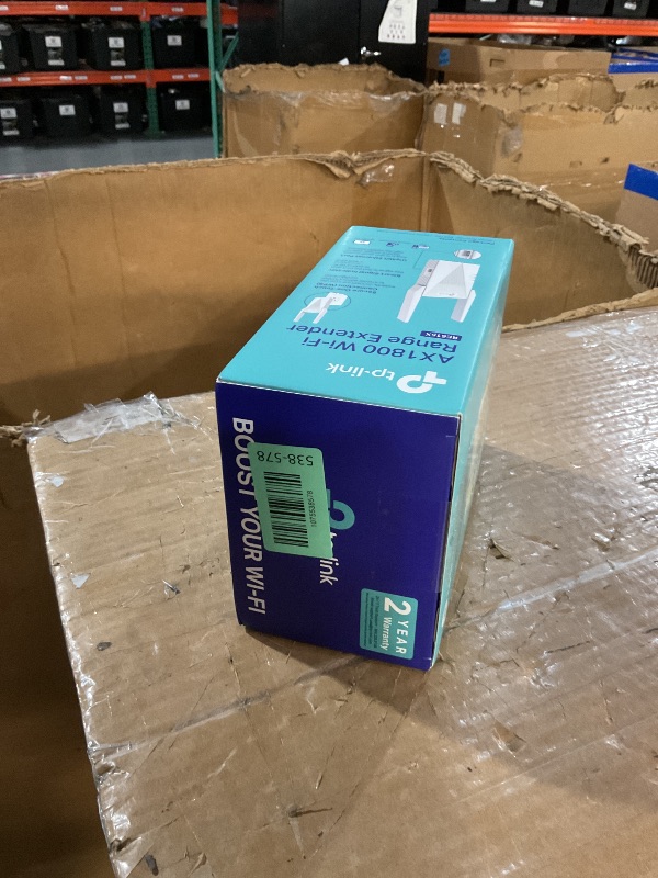 Photo 1 of ***FACTORY SEALED***
TP-Link RE615X AX1800 WiFi 6 Range Extender w/Ethernet Port | 1.8G Dual-Band Wireless Repeater Amplifier | Up to 2100 Sq. Ft., 64 Devices | Internet Signal Booster | APP Setup | EasyMesh Compatible