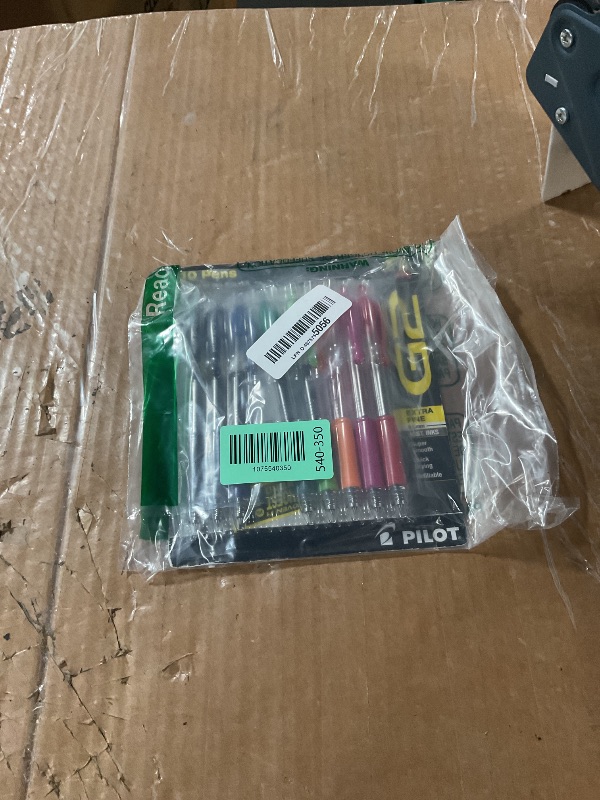 Photo 1 of ** missing one **
Pilot G2 Premium Retractable Gel-Ink Rolling Ball Pens, Extra Fine Point (0.5mm), Assorted, 10/Pk (14168)