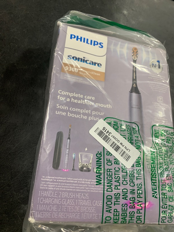Photo 1 of Philips Sonicare DiamondClean Smart 9300 Electric Toothbrush - Sonic Toothbrush with App, Pressure Sensor, 12 Brushing Settings, Replacement Reminder, Travel Case, Grey, Model HX9903/45